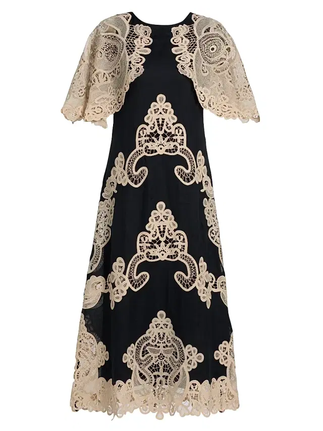 Sea Women's Medina Lace Midi-Dress - Black
