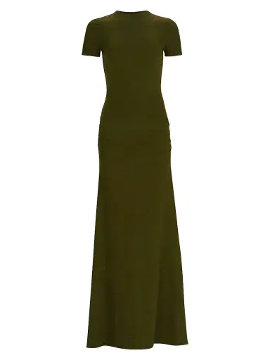 Silvia Tcherassi Women's Cristal Knit A-Line Gown - Hunter Green - Size Small | Thumbnail 1 Silvia Tcherassi Women's Cristal Knit A-Line Gown - Hunter Green - Size Small | Thumbnail 1