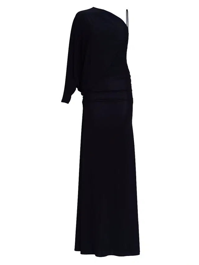 Women's Shiri Jersey One-Shoulder Gown - Black