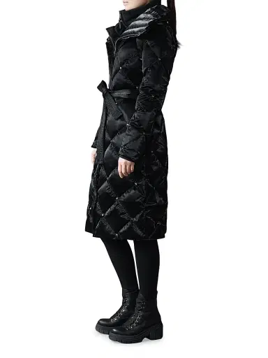Mackage Women's Izumi-Glo Rhinestone High-Gloss Quilted Coat - Black | Thumbnail 4 Mackage Women's Izumi-Glo Rhinestone High-Gloss Quilted Coat - Black | Thumbnail 4