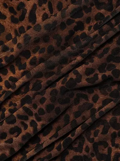 Lapointe Women's Leopard Printed Mesh Draped Midi-Dress - Leopard - Size XL | Thumbnail 7 Lapointe Women's Leopard Printed Mesh Draped Midi-Dress - Leopard - Size XL | Thumbnail 7
