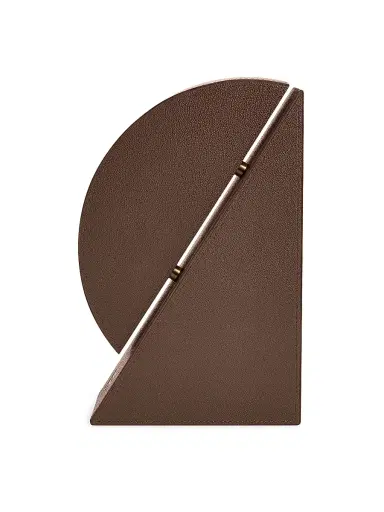 ASSOULINE Library Cubist Leather Bookends - Brown | Thumbnail 3