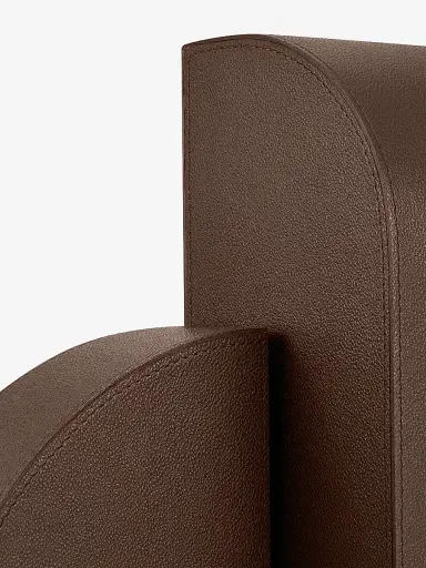 ASSOULINE Library Cubist Leather Bookends - Brown | Thumbnail 4
