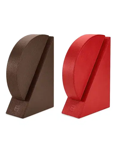 ASSOULINE Library Cubist Leather Bookends - Brown | Thumbnail 8