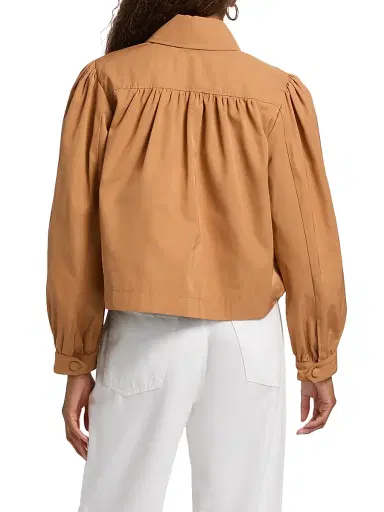 Ba&sh Women's Icon Cotton-Blend Jacket - Camel - Size Medium | Thumbnail 5 Ba&sh Women's Icon Cotton-Blend Jacket - Camel - Size Medium | Thumbnail 5