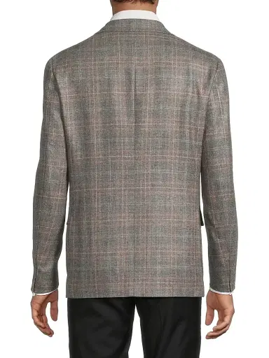 Canali Men's Kei Regular-Fit Wool Sport Coat - Light Grey | Thumbnail 5 Canali Men's Kei Regular-Fit Wool Sport Coat - Light Grey | Thumbnail 5