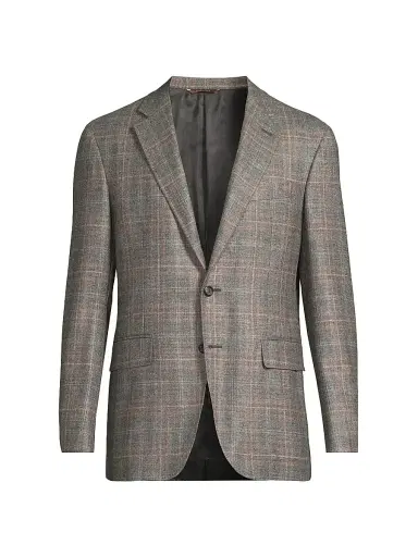 Canali Men's Kei Regular-Fit Wool Sport Coat - Light Grey | Thumbnail 1 Canali Men's Kei Regular-Fit Wool Sport Coat - Light Grey | Thumbnail 1