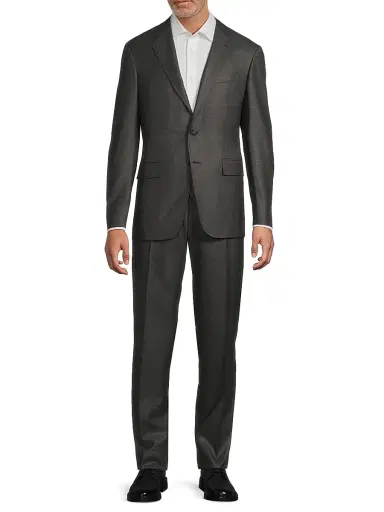 Canali Men's Kei Wool Trim-Fit Suit - Grey - Size 46 | Thumbnail 2 Canali Men's Kei Wool Trim-Fit Suit - Grey - Size 46 | Thumbnail 2