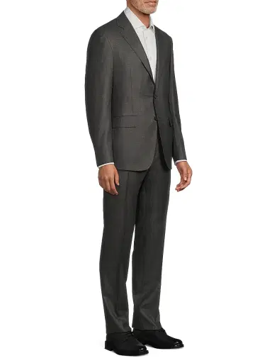 Canali Men's Kei Wool Trim-Fit Suit - Grey - Size 46 | Thumbnail 4 Canali Men's Kei Wool Trim-Fit Suit - Grey - Size 46 | Thumbnail 4
