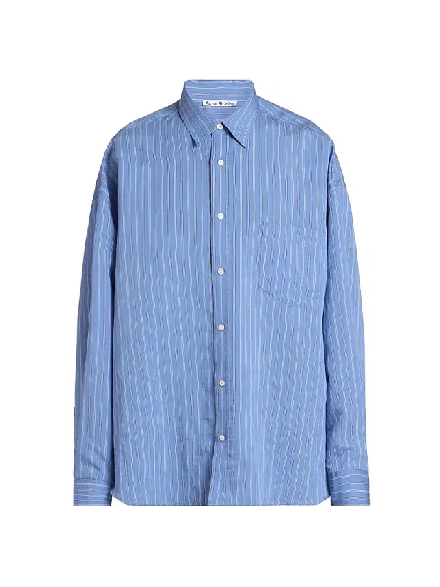 Acne Studios Men's Soffia Striped Shirt - Blue Multi