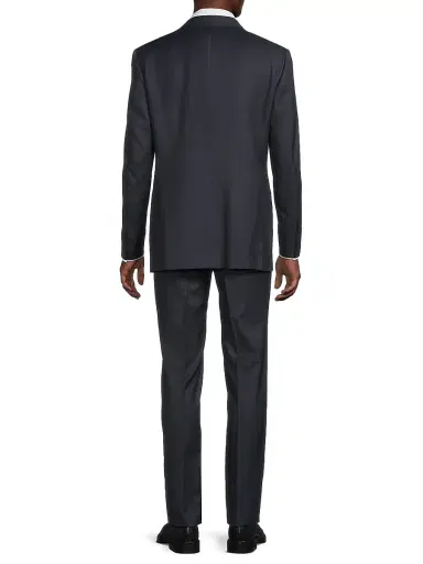 Canali Men's Siena Two-Button Wool Regular-Fit Suit - Dark Blue - Size 38 | Thumbnail 5