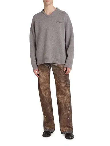 Acne Studios Men's Trompe L'Oeil Cotton Chaps Jeans | Thumbnail 2