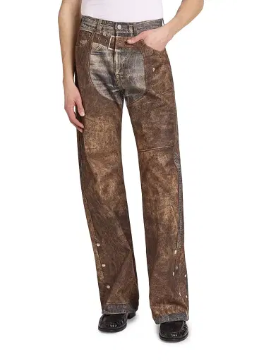 Acne Studios Men's Trompe L'Oeil Cotton Chaps Jeans | Thumbnail 3