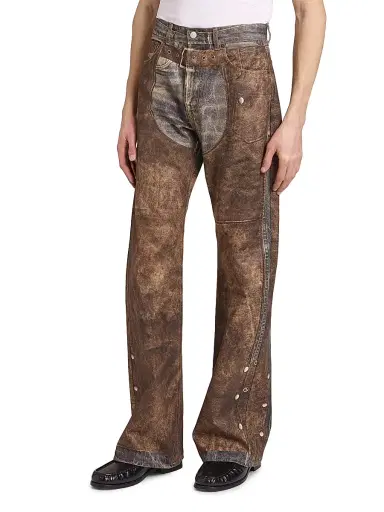 Acne Studios Men's Trompe L'Oeil Cotton Chaps Jeans | Thumbnail 4