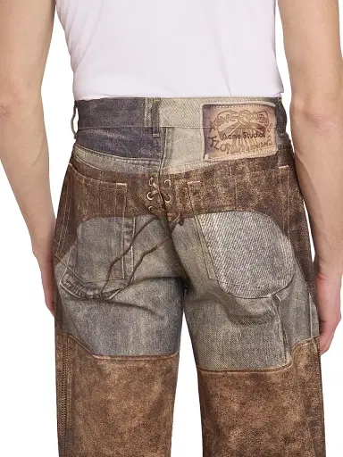 Acne Studios Men's Trompe L'Oeil Cotton Chaps Jeans | Thumbnail 6