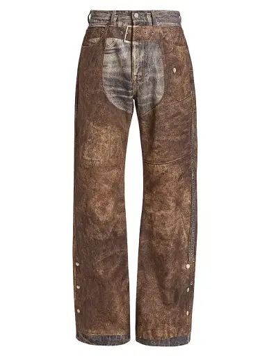 Acne Studios Men's Trompe L'Oeil Cotton Chaps Jeans | Thumbnail 1