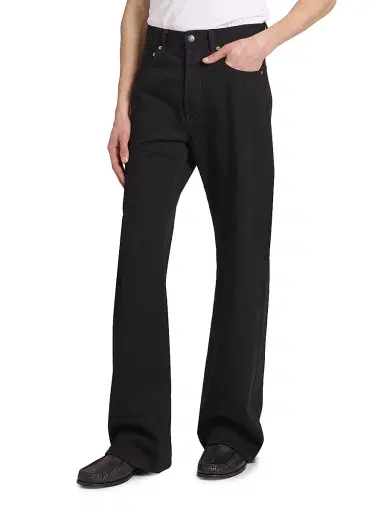 Acne Studios Men's Straight-Leg Jeans - Black - Size 36 | Thumbnail 4