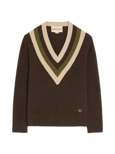 Valentino Garavani Women's Wool Sweater - Dark Fudge Beige | Thumbnail 1 Valentino Garavani Women's Wool Sweater - Dark Fudge Beige | Thumbnail 1