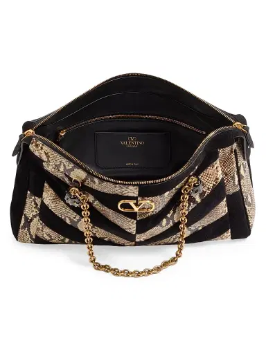 Valentino Garavani Women's Panthea Shoulder Bag with Chevron Motif | Thumbnail 3 Valentino Garavani Women's Panthea Shoulder Bag with Chevron Motif | Thumbnail 3