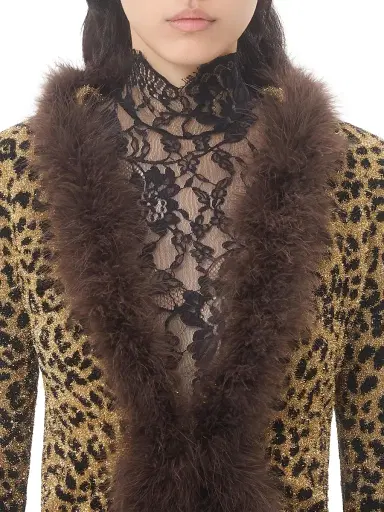 Valentino Garavani Women's Jacquard Animal Print Lurex Knit Jacket - Animal Print | Thumbnail 5