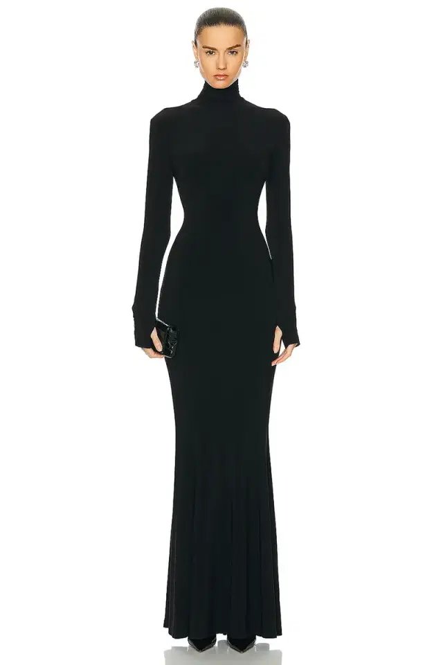 Long Sleeve Turtle Fishtail Gown