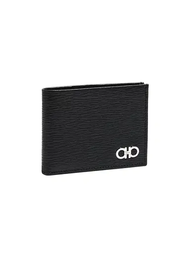 Ferragamo Men's Revival Bi-Fold Leather Wallet - Nero Red | Thumbnail 1