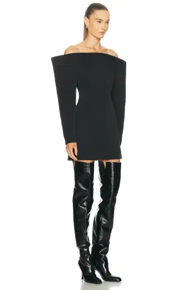 Stella McCartney Satin Long Sleeve Mini Dress | Thumbnail 2