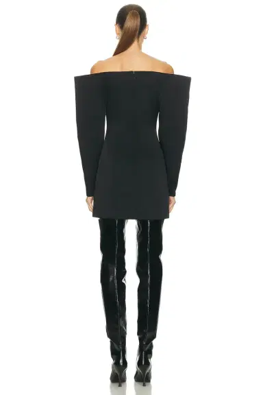 Stella McCartney Satin Long Sleeve Mini Dress | Thumbnail 3