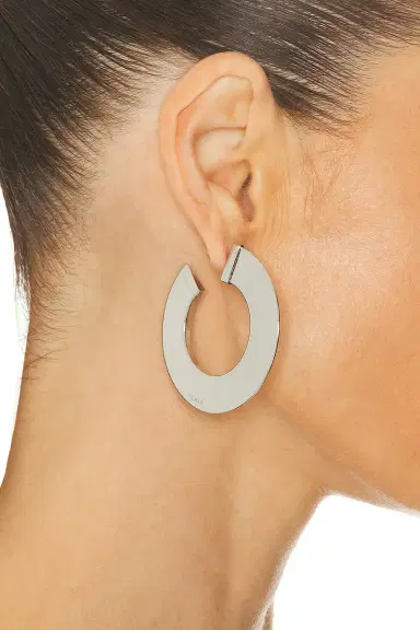ALAÏA Small Blade Hoop Earrings | Thumbnail 2