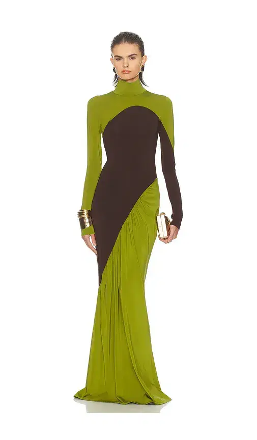 Helsa The Abstraction Color Blocked Jersey Dress