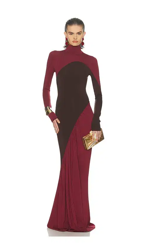Helsa The Abstraction Color Blocked Jersey Dress