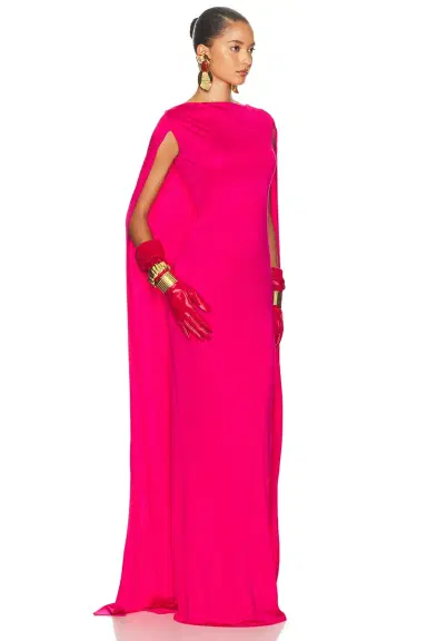 Helsa The Alva Caped Jersey Dress | Thumbnail 4 Helsa The Alva Caped Jersey Dress | Thumbnail 4