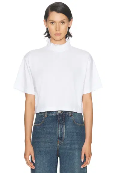 Alaïa Cropped T-Shirt | Thumbnail 1 Alaïa Cropped T-Shirt | Thumbnail 1