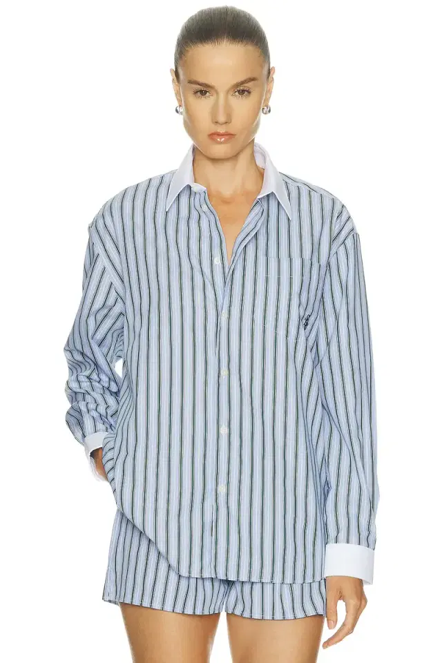 Sporty & Rich Oversized Button Down Top