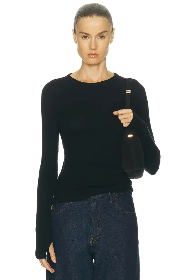 Cashmere New Classic Long Sleeve Crewneck Top