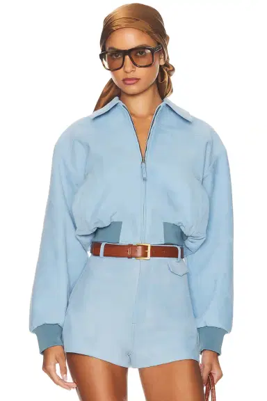 Helsa The Suede Zip Bomber | Thumbnail 1