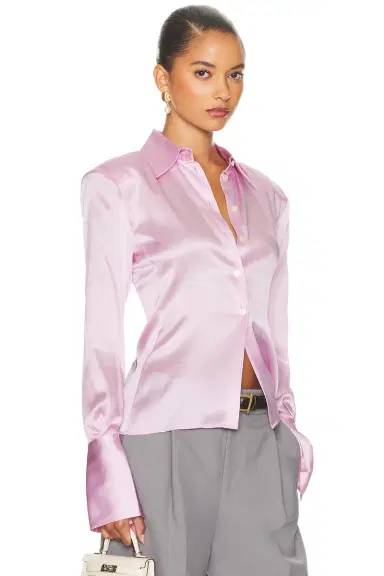 Helsa The Silk Charmeuse Shirt | Thumbnail 2