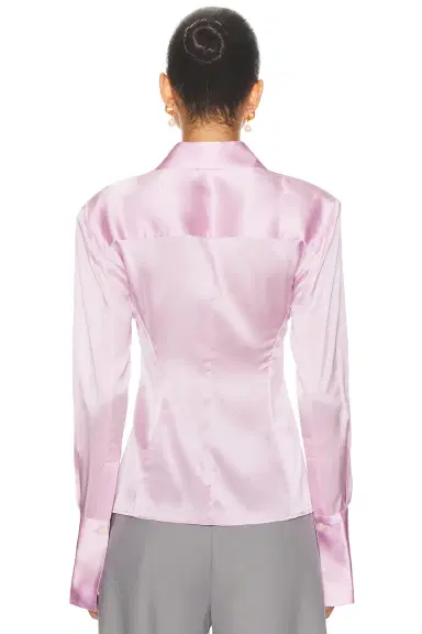 Helsa The Silk Charmeuse Shirt | Thumbnail 3