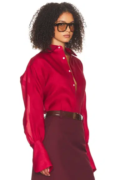 Helsa The Silk Gazar Shirt | Thumbnail 2 Helsa The Silk Gazar Shirt | Thumbnail 2