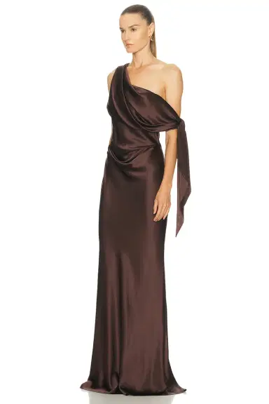 The Sei Asymmetrical Drape Gown With Tie | Thumbnail 3 The Sei Asymmetrical Drape Gown With Tie | Thumbnail 3