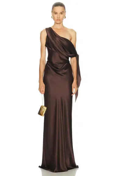 The Sei Asymmetrical Drape Gown With Tie | Thumbnail 1 The Sei Asymmetrical Drape Gown With Tie | Thumbnail 1