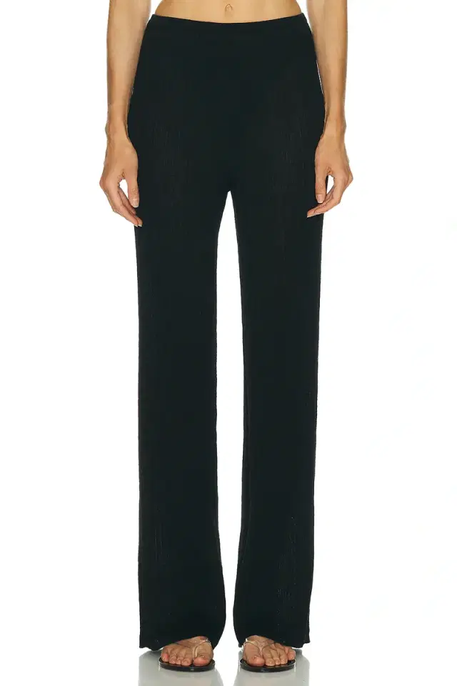 SKIMS Sheer Knit Cropped Wide Leg Pant