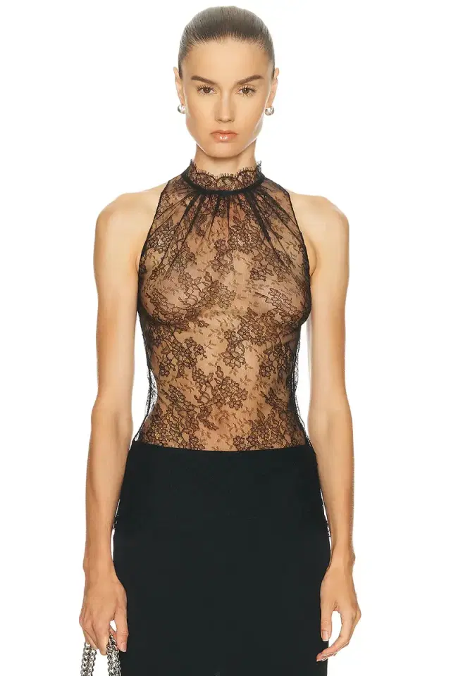 McQueen Halter Lace Top