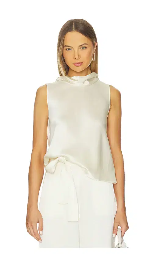 Barb Sleeveless Cowl Neck