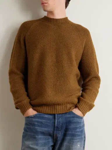 John Smedley Textured-Knit Wool Sweater - Men | Thumbnail 3