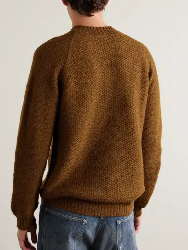 John Smedley Textured-Knit Wool Sweater - Men | Thumbnail 4