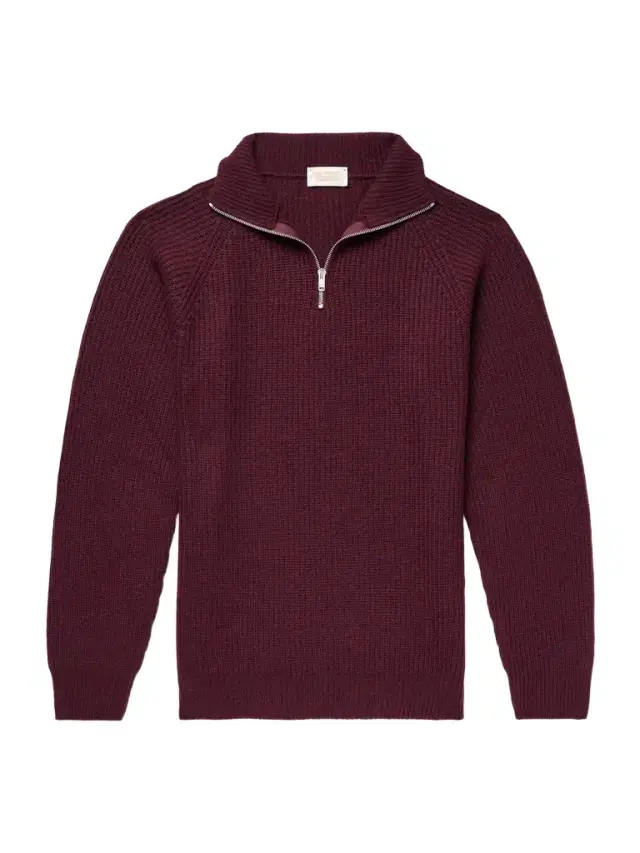 John Smedley Ryker Ribbed Recycled-Cashmere and Wool-Blend Half-Zip Sweater - Men