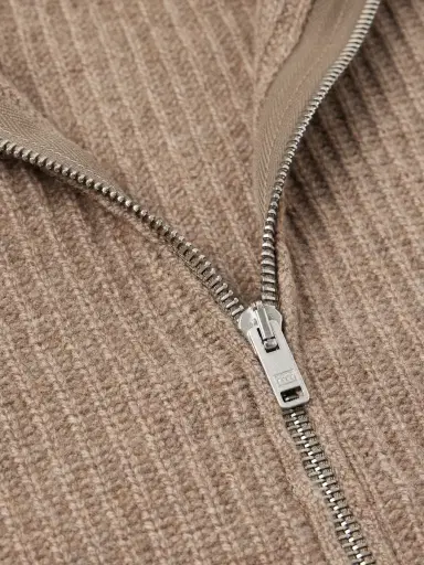 John Smedley Mallam Ribbed Recycled-Cashmere and Merino Wool-Blend Zip-Up Cardigan - Men | Thumbnail 4 John Smedley Mallam Ribbed Recycled-Cashmere and Merino Wool-Blend Zip-Up Cardigan - Men | Thumbnail 4