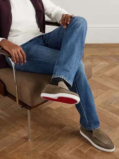 Christian Louboutin Moonboat Suede Loafers - Men | Thumbnail 2 Christian Louboutin Moonboat Suede Loafers - Men | Thumbnail 2