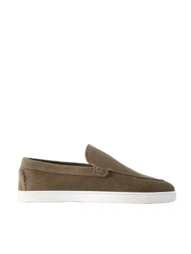 Christian Louboutin Moonboat Suede Loafers - Men | Thumbnail 1 Christian Louboutin Moonboat Suede Loafers - Men | Thumbnail 1